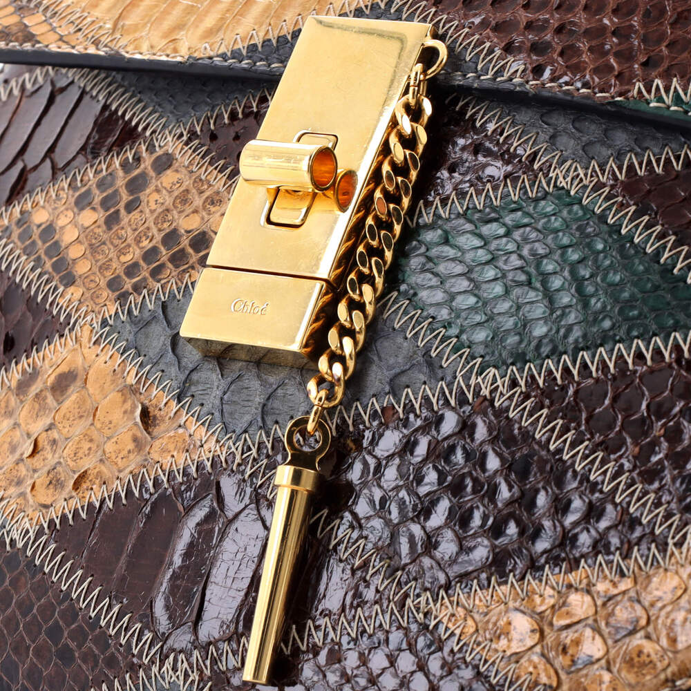 Chloe Drew Crossbody Bag Python Small #242584C57B - image 8